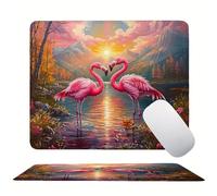 Red-Crowned Crane Forest Mouse Mat 20 x 15 cm Ultra Thin, with Stitched Edges Office Mouse Pad, Non-Slip Rubber Base, Waterproof & Washable,Desk Accessories,Aesthetic Design Mousepad 200x150mm s0z-283