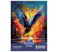 Red-crowned Crane Jigsaw Puzzles Puzzle for Adults Kids. 1000 Piece Great Gifts Challenge Toy Educational Game Home Decoration for Educational Games Gifts 38x26cm/1000pcs