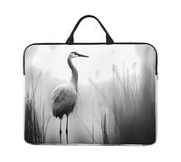 red-Crowned Crane Patterned Laptop Sleeve (16.5x12.2 inches), Anti-Collision Protective Shell, Portable Handheld Design