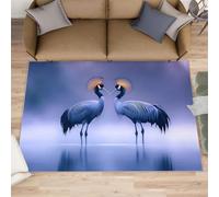 Red-Crowned Crane Rugs for Living Room, Red-Crowned Crane Rug, Animal Area Rug, Non Slip Washable Rugs for Bedroom Kitchen Dining Room Decor Carpet - 50x80 cm