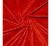 Red Crushed Velvet Fabric - 2 Metre Length x 150cm Wide - Soft Luxury Material for Upholstery, Dressmaking, Crafts & Décor