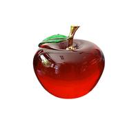 Red Crystal Apples Figurine - Collectible Fruit Paperweight Ornament | Decorative Crystal Statue For Tabletop | 2.36 Inch Apples Craft For Home, Car, Wedding Centerpiece, Christmas, Decor