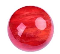 Red Crystal Ball Clear Smelt Quartz Ruby Sphere Melting Gemstone for Feng Shui Divination,2.8in(7cm)