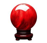Red Crystal Ball with Stand, Natural Crystal Quartz Ball, 1 Pcs Red Crystal Sphere Gemstone Balls for Healing/Home/Office Decoration,28CM/11inch