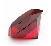 Red Crystal Glass Diamond Shaped Decoration, Big Ruby 60mm Jewel Paperweight (Please identify our brand Yarr Store)