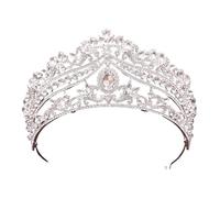 Red Crystal Wedding Crowns Green Tiaras Bridal Hair Jewelry Royal Queen Headdress