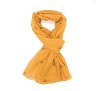 Red Cuckoo Bee Scarf Soft Lightweight Polyester 180 x 90 cm (Mustard)