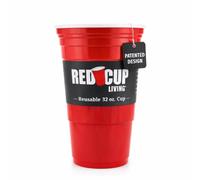 Red Cup Living 32Oz Tumbler Cups, Insulated Reusable Plastic Drinking Glasses, Summer Cup, Beer Stein, Travel Coffee Tumbler for Hot & Cold Drinks, Water Container Kitchen Cup, Gifts for Men & Women