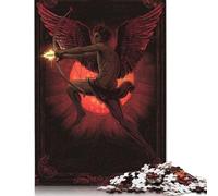 Red Cupid Jigsaw Puzzles Puzzles for Adults Kids. 1000 Piece Whimsical Challenge Toy Educational Games Home Decoration for Adults& Kids Age 14 Years Up 1000pcs (75x50cm)