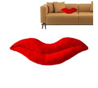 Red Cushion, 3D Lip Shape Cushion as Decoration, Decorative Velvet Cushion Set for Home Accessories, for Valentine's Day, Suitable for Sofa, Bed, Living Room, Bedroom, Couch and Armchair in the Home