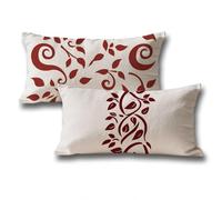 Red Cushion Covers 50 x 100 Set of 2 Rectangle Northern Europe Cushion Covers Velvet Decorative Pillows Cases Sofa Cushions with Invisible Zipper Autumn Room Decor Throw Pillow, Gifts for Women Q-372