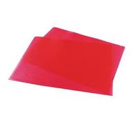 Red Cut Flush Folders (100 Pack)