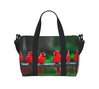 Red Cute Birds Travel Bags, Weekender Carry On for Women, Sports Gym Bag, Workout Duffel Bag,Overnight