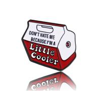 Red Cute Enamel Little Cooler Cartoon Design funny Brooch Pins for Backpacks DIY Accessory Badges Hats Bags Lapel Pins Accessory for Men Women Girls Kids, Metal, no gemstone