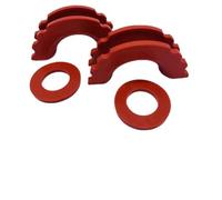 Red D Ring Shackle Isolator Kit for 3/4 Inch Tow Shackles - Rubber Protector for Jeep Truck Off-Road Recovery