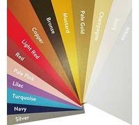 Red (Dark) - 25x 250gsm Double Sided Pearlised Card Heavy Duty Metallic Shiny Certificate Invitation