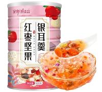 Red Dates and Tremella Lotus Root Powder 500g/can, vegetables Grains, oatmeal, Cereals, Healthy convenient fast Breakfast, Chinese Specialties, Instant soup, Snack Gifts (Red Dates Tremella,1 can)