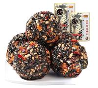 Red dates walnut black sesame ball, healthy and nutritious snacks, delicious snacks,Candy snack,red dates cake, dessert,Candy snacks, casual food, Chinese specialty snacks gifts (10bags)