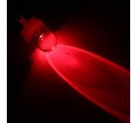 (red) Dc 6v 6.3v 10 Pieces Led Bulb Flipper R Lentil T10 W5w 2825 158 192 168 194 Lights Transparent Lens Rvb Red Green - White