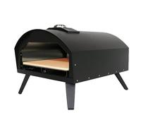 Red Deco Vulcano Stainless Steel Outdoor Gas Pizza Oven with Scoop and Pizza Stone Single Grey