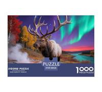 Red Deer 1000 Puzzles Adults Puzzle Adults Puzzle Gifts Birthday Animal Home Decoration Challenging & Brainteasing 38x26cm/1000pcs