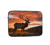 Red Deer Bull Elk Sunset Laptop Case Sleeve 17 inch Laptop Bag Shockproof Computer Carrying Cover Protective Notebook Case