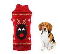 Red Deer Dog Sweater for Christmas Party Winter Size Xl