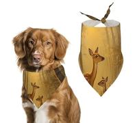 Red Deer In The Fall Forests Pet Bandana Dogs Triangle Scarf Cats Handkerchief Puppy Costume
