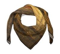 Red Deer In The Fall Forests Women's Silk Feeling Scarf Hair Scarves Square Headscarf Neckerchief Shawl Wrap