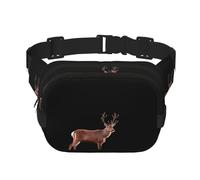 Red deer looking back Printed multifunctional waist bag, unisex trendy messenger bag, travel sports storage bag