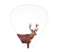 Red deer looking back Printed pick set - 12 pieces, thin, medium and thick guitar picks, suitable for guitar, bass, electric guitar and ukulele