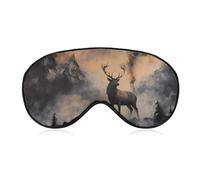Red Deer Misty Peaks Comfortable Sleep Eye Mask Soft Covers for Sleeping with Adjustable Strap