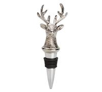 Red Deer Stag's Head with Antlers Metal Bottle Stopper, Ideal for red and White Wine