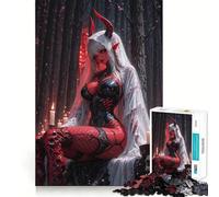 Red Demon Bride in Dark Forest Jigsaw Puzzles for Adults1000 Pieces Smart Game Quiet Calm Pattern Assembly Amazing Present (38x26cm)