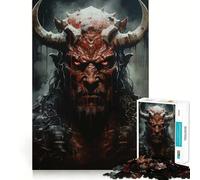 Red Demon from Hell 1000 Piece Jigsaw Puzzles for Adults Teenagers Solid Logic Toy Quiet Fun Precision Cut Santa Wish Pick (50x75cm)