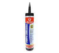 Red Devil 081660 100% Silicone Architectural Grade RTV Sealant, A Water-Resistant Adhesive for Interior and Exterior Use, 10.1 oz. Tube, Black, 1-Pack