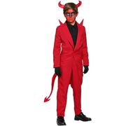 Red Devil Costume for Boys Girls Star vs The Forces of Evil Halloween Fancy Dress Costume with Devil Horns Pitchfork Children's Devil Christmas Carnival Party Succubus Demon Cosplay