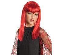 Red devil girl wig