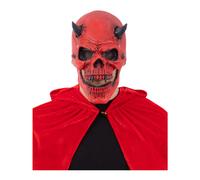 Red Devil Skull Latex Mask