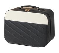 Red Diagonal Stripe Design LED Makeup Bag, Upright Multi-Layer Makeup Storage Box, Three Colour Temperature Fill Light(Nero)