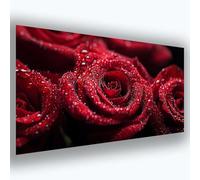 Red Diamond Painting Roses Diamond Art Kits Adults, DIY Full Square Drill Crystal Arts and Crafts for Adults Beginners, 5D Dimond Art Painting for Home Wall Decor, Gifts for Women 16x44 inch 0u-742