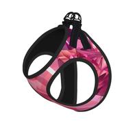 Red Diamond Pattern Print Reflective No Choke Pet Vest Harness,Adjustable Soft Padded Dog Harness With Easy Control Handle