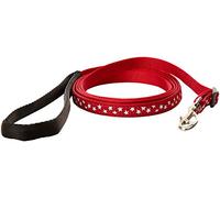 RED DINGO Adjustable Comfort Dog Lead Red with White Stars 1-1.8 m x 12 mm