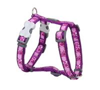Red Dingo Breezy Love Patterned Dog Harness, M, 18 mm/ 42 - 57 cm, 35 - 53 cm Neck Size, Purple