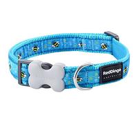 Red Dingo Bumble Bee Turquoise Dog Collar - Large (41-64cm)