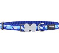 Red Dingo Bucklebone Dog Collar Design, Camouflage Navy, Large 25mm