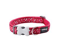Red Dingo Bucklebone Dog Collar Design, Flying Bones Red, X-Small 12mm