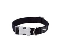 Red Dingo Bucklebone Dog Collar Plain, Black, Large 25mm