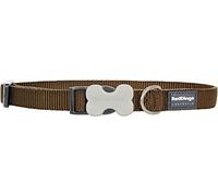 Red Dingo Bucklebone Dog Collar Plain, Brown, Medium 20mm
