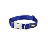 Red Dingo Bucklebone Dog Collar Plain, Dark Blue, Large 25mm